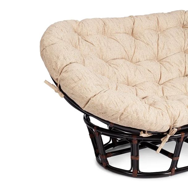 Диван Мамасан/Mamasan (23/02 W) /с подушкой и ремешками/Antique brown (античный черно-коричневый) - Вид 6