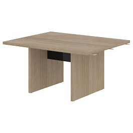 Стол переговорный 1500 составной СП-064-25-20 Дуб Натуральный/Черный глянец 1500х1200х750 KANON - Фото предпросмотра