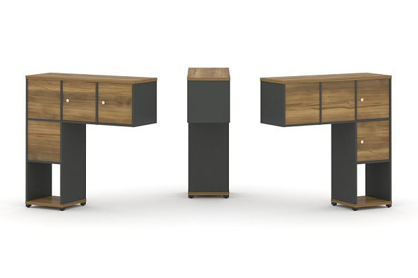 Concept Надставка низкая CN.DNN-002 Сандал Янтарный/Антрацит/Металл Антрацит 1099*365*1130 - Вид 1