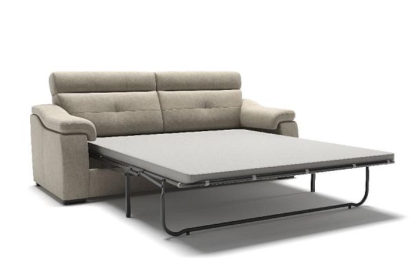 Boston диван-кровать прямой замша серый - Вид 2