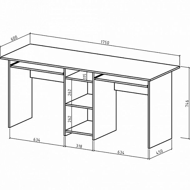 Стол компьютерный Лайт-10К - Вид 2
