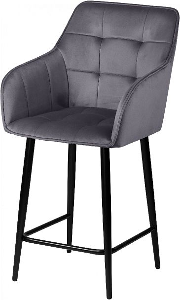 Комплект полубарных поворотных кресел Мони К, темно-серый H-15/черный, 3 шт. - Вид 2