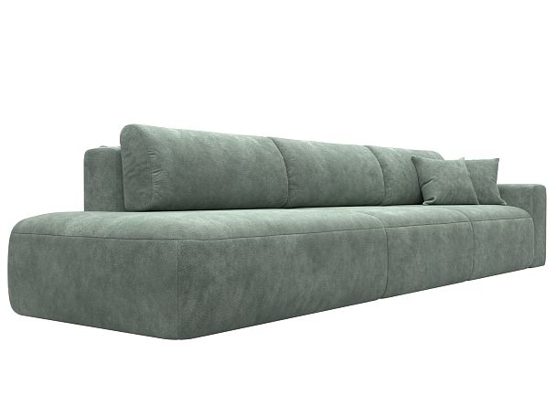 Диван прямой Лига-036 НПБ Модерн Лонг подлокотник справа Велюр зеленый - Вид 3