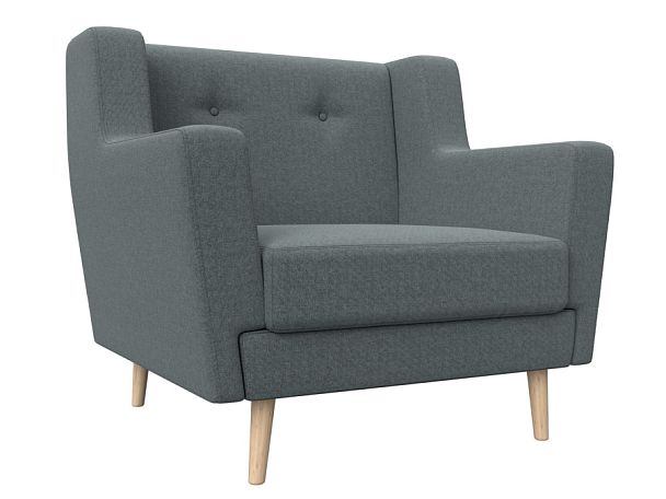 Кресло Брайтон Рогожка серый - Вид 1