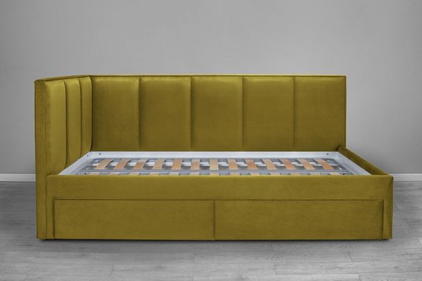 Кровать «Лайф с ящиками», 1200 желтая - Вид 2