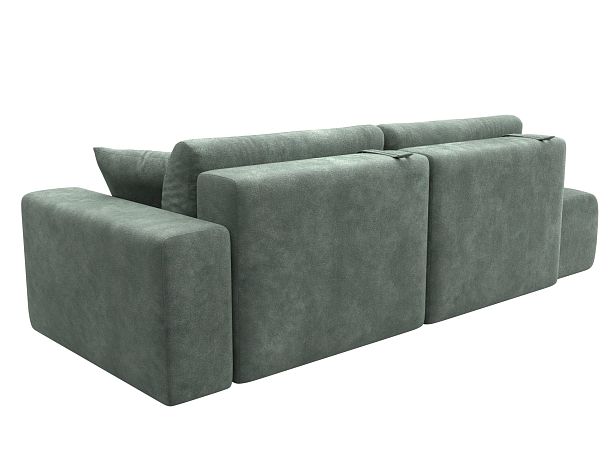 Диван прямой Лига-036 НПБ Модерн подлокотник справа Велюр зеленый - Вид 6