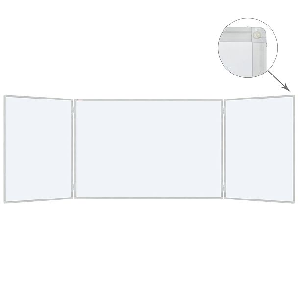 Доска магнитно-маркерная 3-элементная, 100х150/300 см, Польша, Гарантия 10 ЛЕТ, белая, BRAUBERG, 238035 - Вид 5