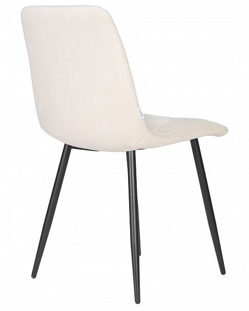 Стул обеденный DOBRIN CHILLY ROMBO (Бежевый Simple 44, основание черный) - Вид 4