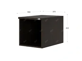 UNITY РА-04Г ВЕНГЕ Антресоль узкая низкая 370х550х380 - Фото предпросмотра