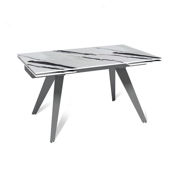 Стол раскладной Rhein (140+40+40), керамика глянцевая Panda White - Вид 1