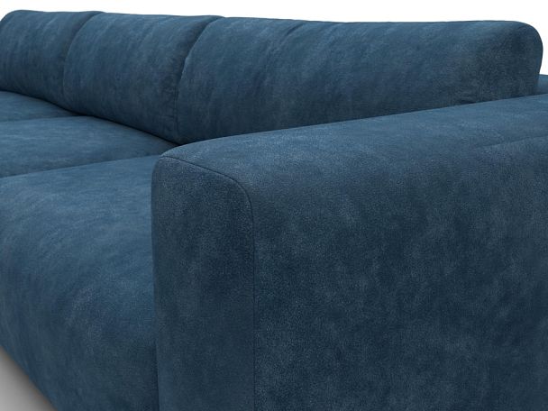 Диван угловой Лига-066 НПБ Лонг угол левый Велюр синий - Вид 4