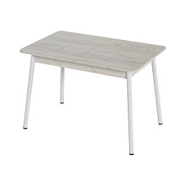 Стол Лион 2 ЛДСП (Подстолье косое белое) НЕ ВЫБИРАТЬ Дуб крафт белый - Фото предпросмотра