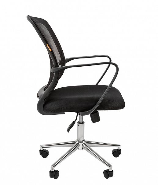 Кресло CHAIRMAN 698 хром, ткань TW/сетчатый акрил, черный - Вид 3