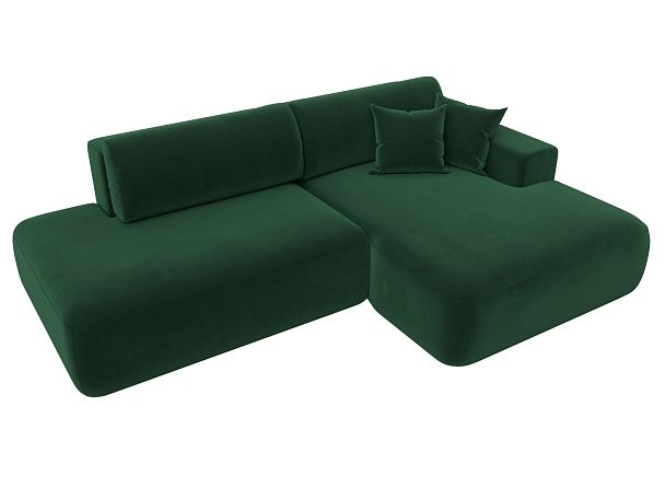 Диван угловой Лига-036 Модерн правый угол Велюр зеленый - Вид 8
