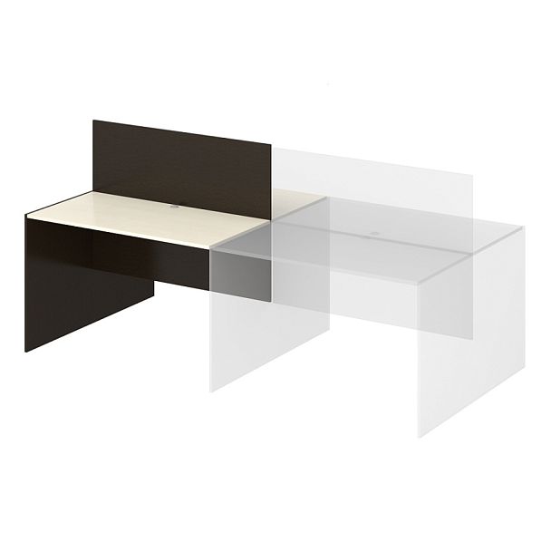 Стол дополнительный двойной с низкой боковиной "Система-M"  ПК-ССМ-СТ2Д118Х160НЭР/Д-В2-180 клен - Вид 1