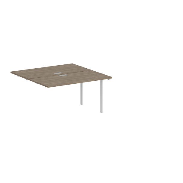 Секция  раб. станции Sigma 1200х1238х750 / профиль: 40х40 белый; столешница: дуб темный - Вид 1