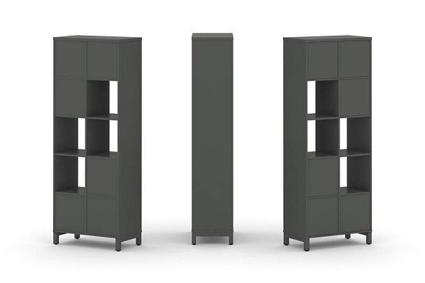 Стайл Проджект Набор стеллажа 1 сторон., 5 яр. SN.NS-521 Антрацит/Металл Антрацит 754*400*1982 - Вид 1