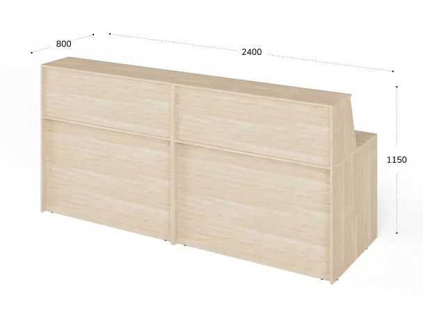 ЛАЙТ / LIGHT RLG074 Двойной ресепшн 240x80x115 Дуб Сонома - Вид 3