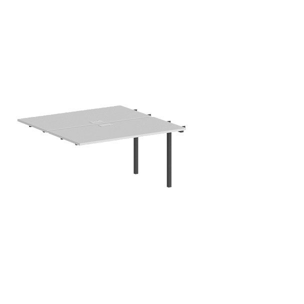 Секция  раб. станции Sigma 3200х1638х750 / профиль: 40х40 антрацит; столешница: белый - Вид 1