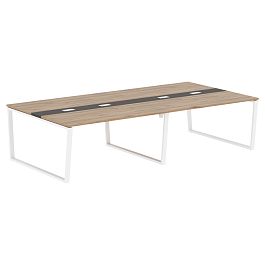 Конференц стол EVCT 3116 Дуб Денвер светлый/Белый 3126х1606х750 EDIS - Фото предпросмотра