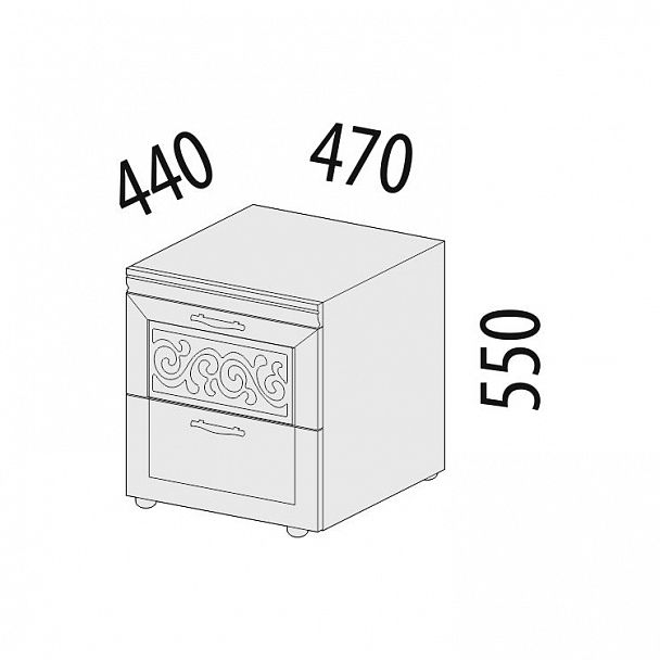 Тумба прикроватная "Тиффани" 93.07 - Вид 2