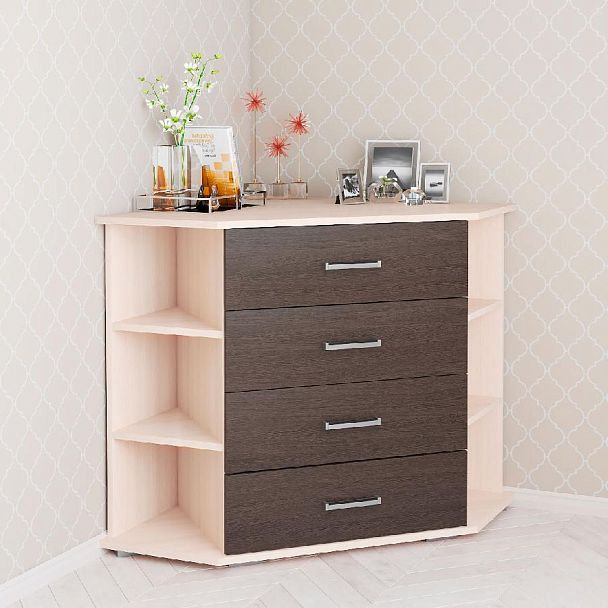 Комод Катрин 7 (770*790*770) дуб молочный/венге - Вид 1