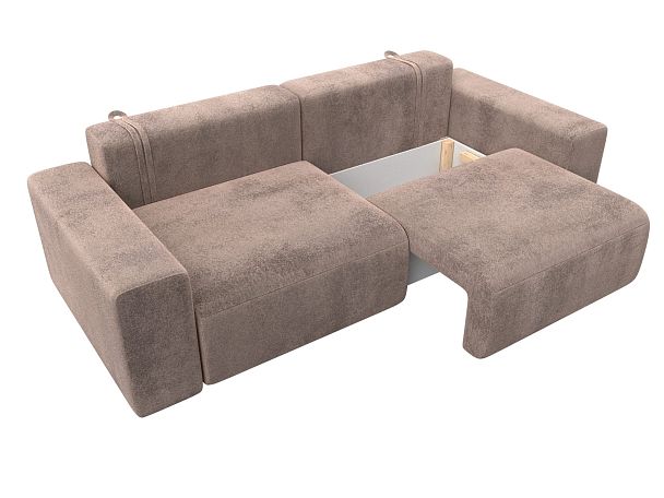 Диван прямой Лига-036 НПБ Классик Велюр бежевый - Вид 7