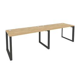 Onix Рабочая станция на О-образном м/к O.MO-RS-2.3.7 Тиквуд светлый/Антрацит металл 2760*720*750 - Фото предпросмотра