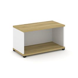 Concept Стеллаж 1 широкая секция, 1 ниша CN.STS-110 Дуб Винченцо/Белый Бриллиант/Металл Черный 836*420*450 - Фото предпросмотра