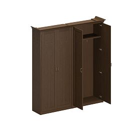 Шкаф комбинированный высокий (для одежды широкий + для документов с закрытыми дверями) Perseo ПС 371 ДМ дуб мелвилл - Фото предпросмотра