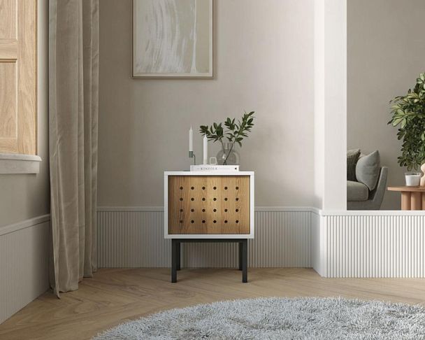 Тумбочка с дверкой KOTO арт KT02 Белый - Вид 5