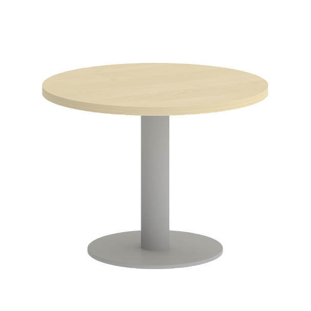 Home Office Стол журнальный круглый VR.SP-5-60.1G Клён/Серый металл 600*600*450 - Вид 1