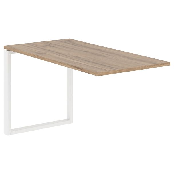 Брифинг-приставка EQB 1367 Дуб Денвер светлый/Белый 1360х670х750 EDIS - Вид 1