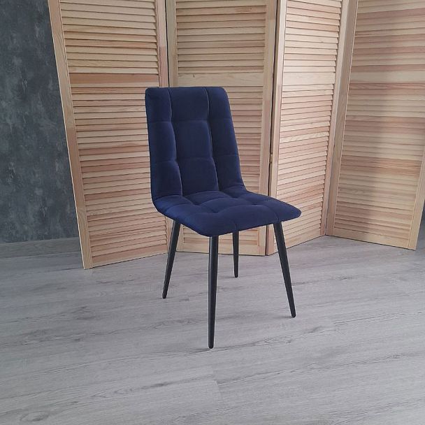 Стул Olys, велюр синий, ножки металл - Вид 7