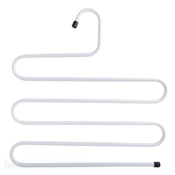 Вешалка для брюк и одежды "ЗМЕЙКА", 5 секций, размер 34х36 см, белая, BRABIX, 608465 - Вид 2