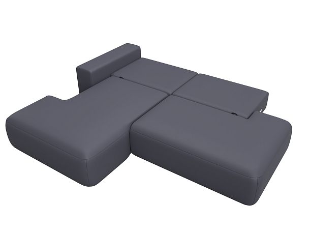 Диван угловой Лига-036 НПБ Модерн левый угол Экокожа серый - Вид 9