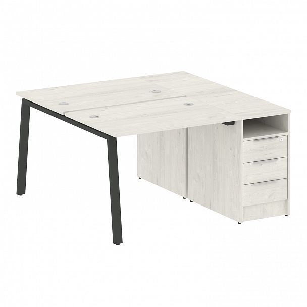 Рабочая станция "Metal System" БА.РС-СТП-2.1 дуб наварра/антрацит - Вид 1