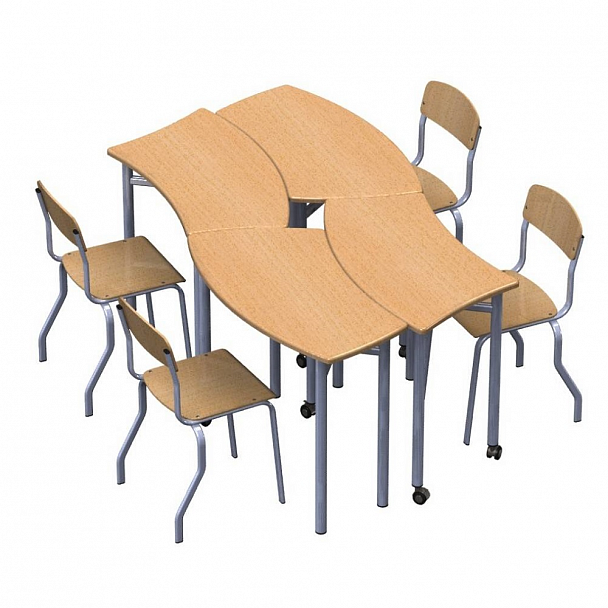 Стол ученический трансформер "Ромашка Л" (1-3 гр.) - Вид 3