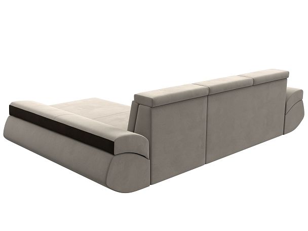 Диван угловой Лига-032 правый угол Микровельвет бежевый - Вид 6