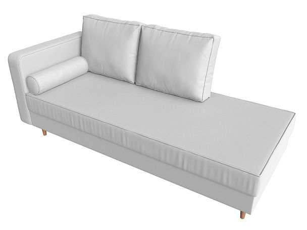 Кушетка Прайм левый (полностью экокожа белая) - Вид 5