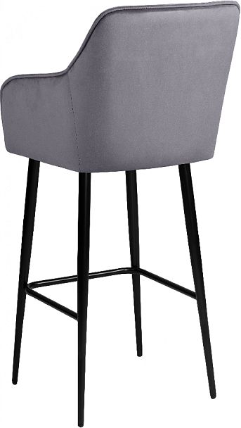 Комплект барных поворотных кресел Мони К, темно-серый H-15/черный, 2 шт. - Вид 6