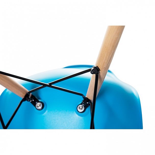 Стул обеденный LMZL-PP623 (ножки светлый бук, цвет сиденья голубой) - Вид 7