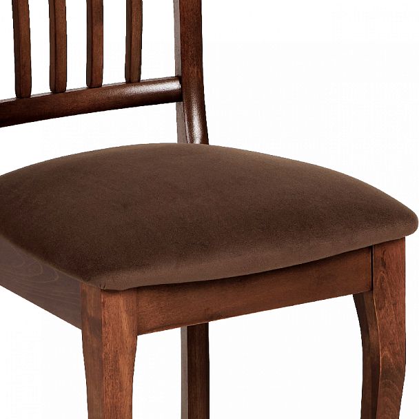 Комплект деревянных стульев с мягким сиденьем Элин Темный орех/Коричневый велюр, 3 шт. - Вид 11