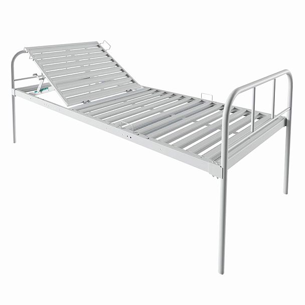 Кровать медицинская HILFE "КМ-01" 840х2084х906 мм, с углом наклона, ложе реечное, цвет белый, S26599100103 - Вид 2