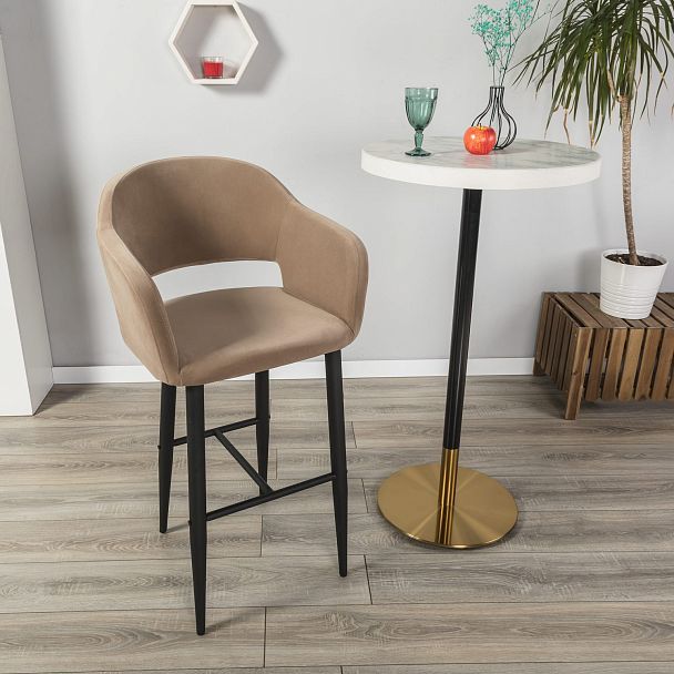 Кресло Бар Oscar Diag beige/черный - Вид 8