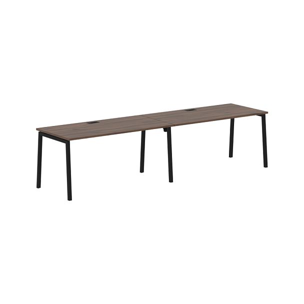 Стол 2-х местный ELWST 3180 Дуб Денвер тёмный/Черный 3126х800х750 EDIS - Вид 1