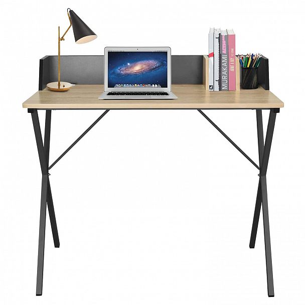 Стол на металлокаркасе BRABIX "LOFT CD-007", 800х500х840 мм, органайзер, комбинированный, 641227 - Вид 10