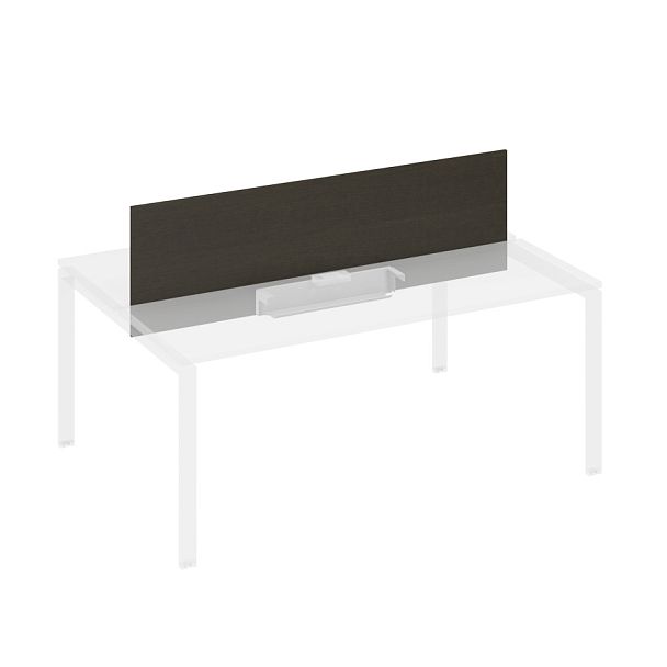 Экран настольный фронтальный для стола 180 с двумя кабель-каналами A4 А4 Б 849 БП венге / металлокаркас серый - Вид 1