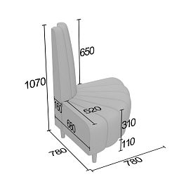 (raf-sv) Секция Рафаль выгнутая - Фото предпросмотра