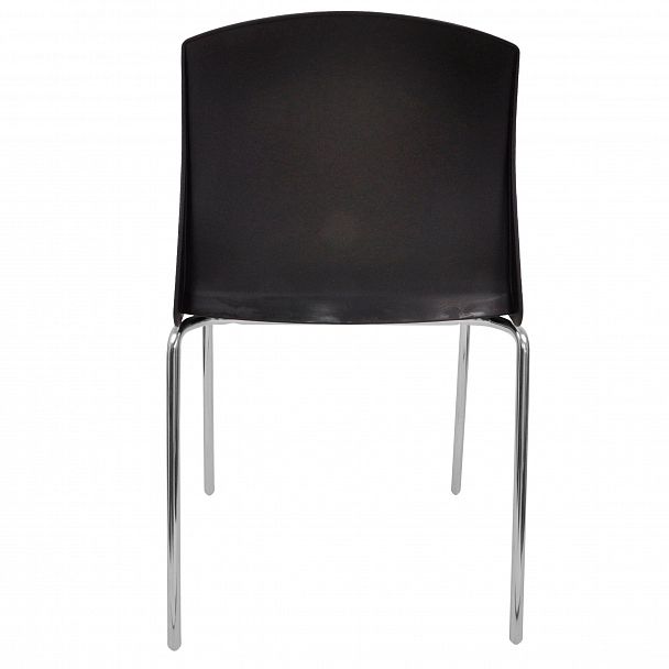 Стул Pull (4 ножки) каркас Хром, черный, стопируемый - Вид 4